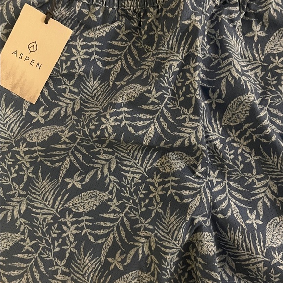 Aspen Floral Blue Cotton Ripstop Shorts Hiking Athletic Shorts Size Small New - Picture 5 of 5